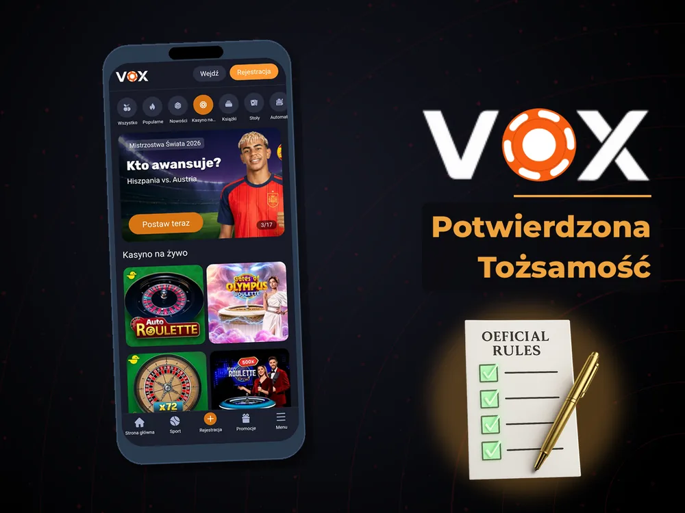 vox casino - Potwierdzona Tożsamość