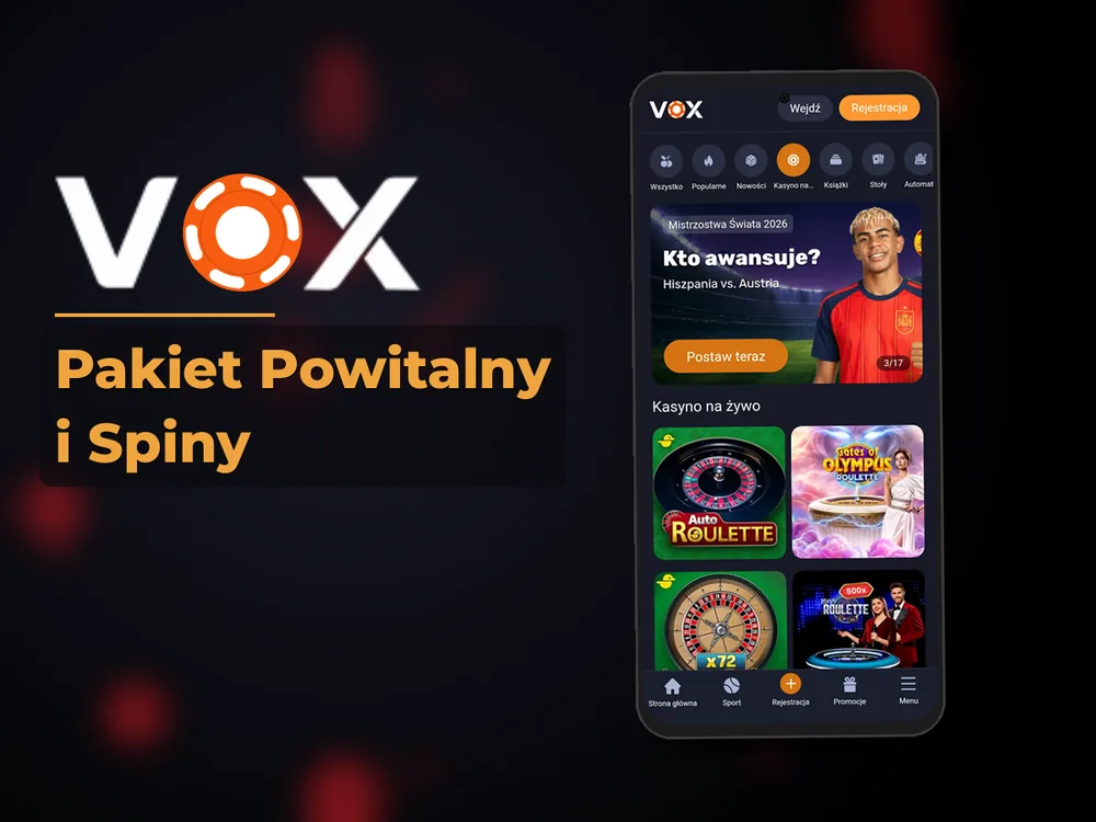 vox casino - Pakiet Powitalny i Spiny