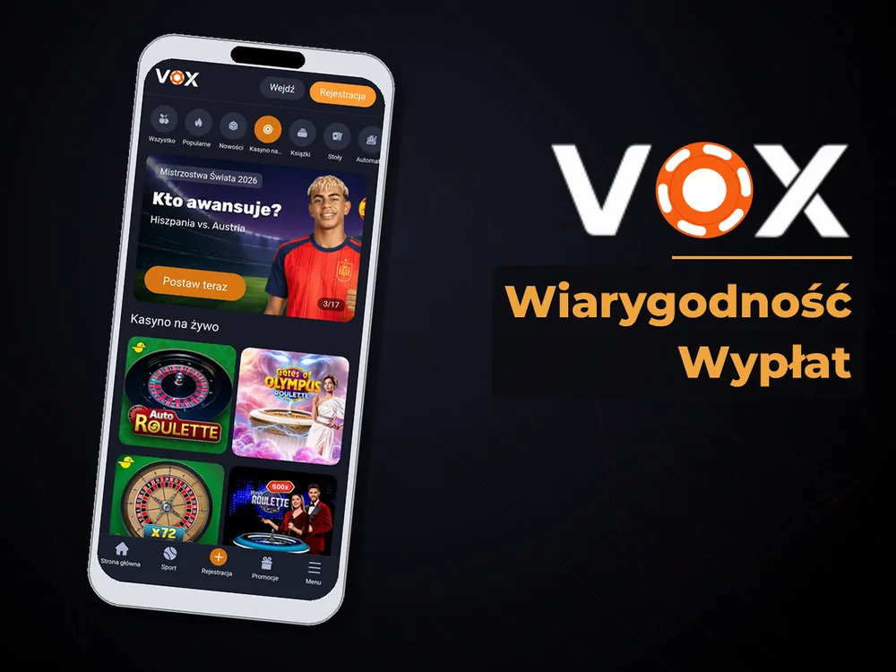 vox casino - Wiarygodność Wypłat