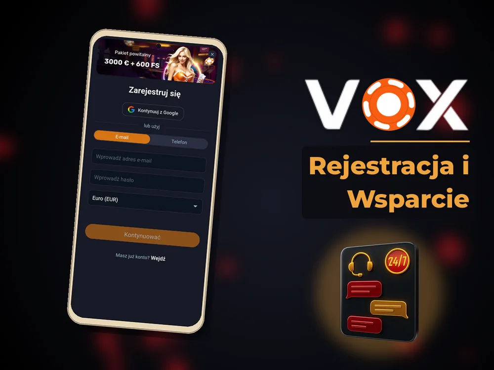 vox casino - Rejestracja i Wsparcie