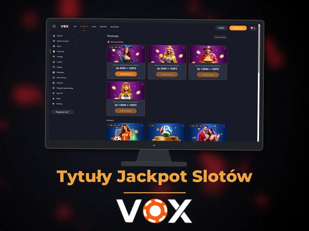 vox casino - Tytuły Jackpot Slotów
