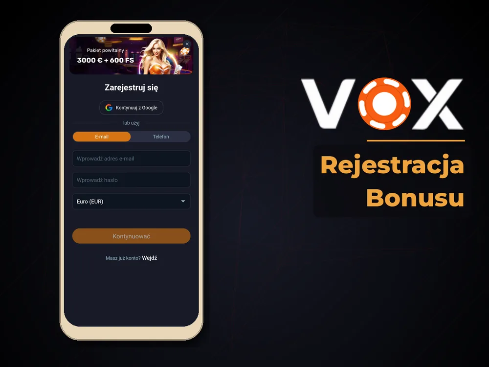vox casino - Rejestracja Bonusu