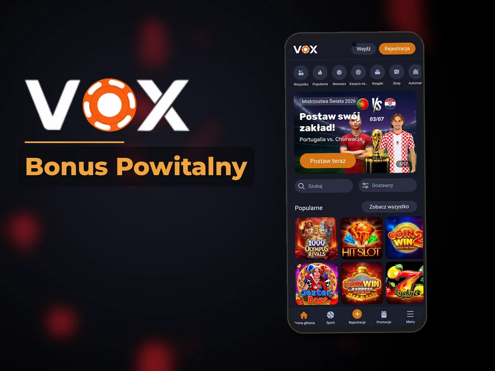 vox casino - Bonus Powitalny