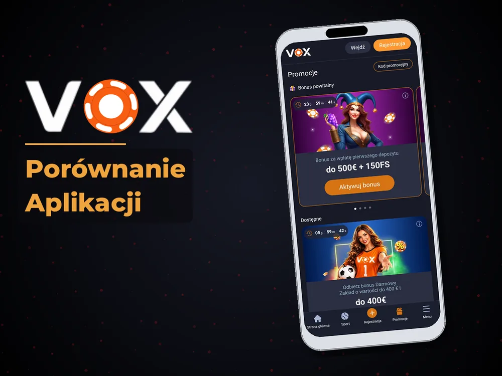vox casino - Porównanie Aplikacji