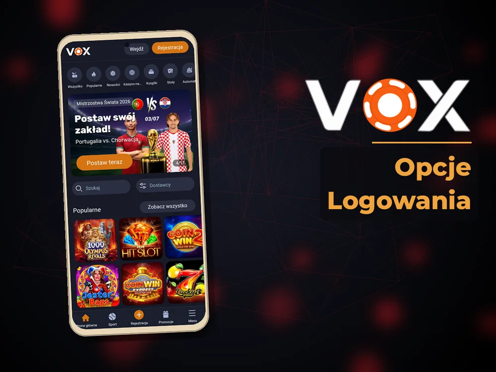 vox casino - Opcje Logowania