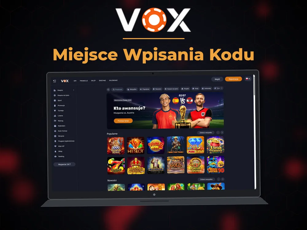 vox casino - Miejsce Wpisania Kodu