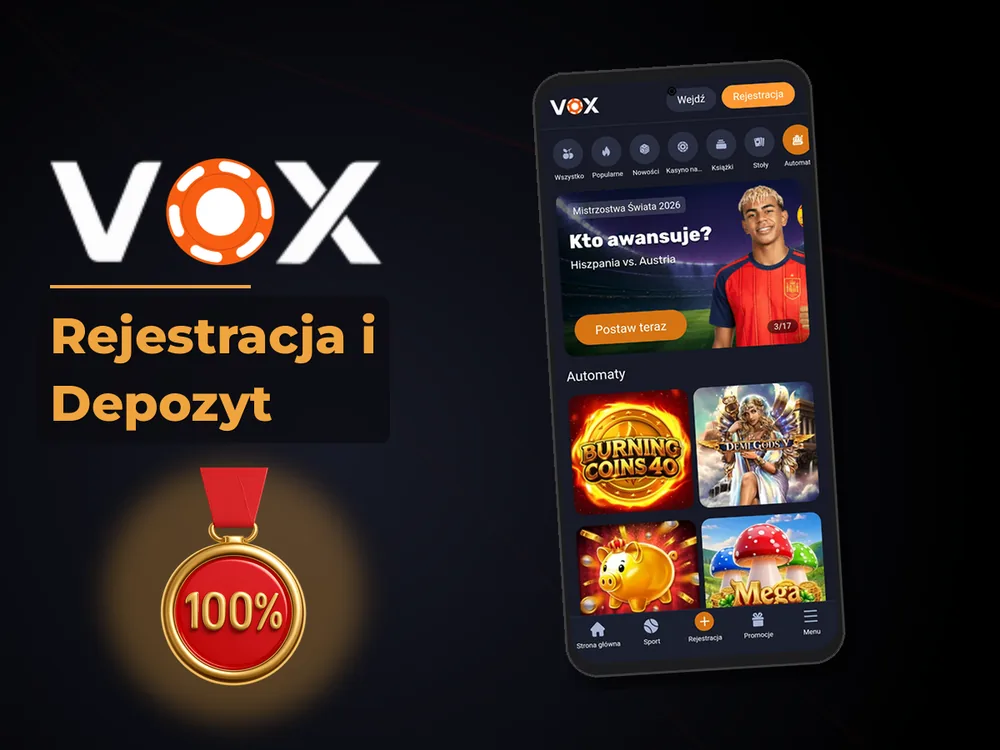 vox casino - Rejestracja i Depozyt
