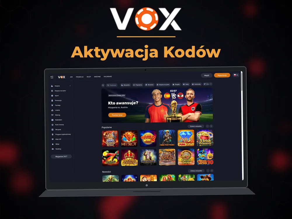 vox casino - Aktywacja Kodów