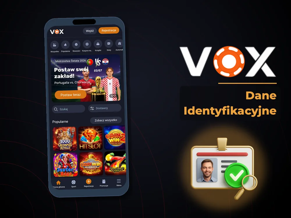 vox casino - Dane Identyfikacyjne