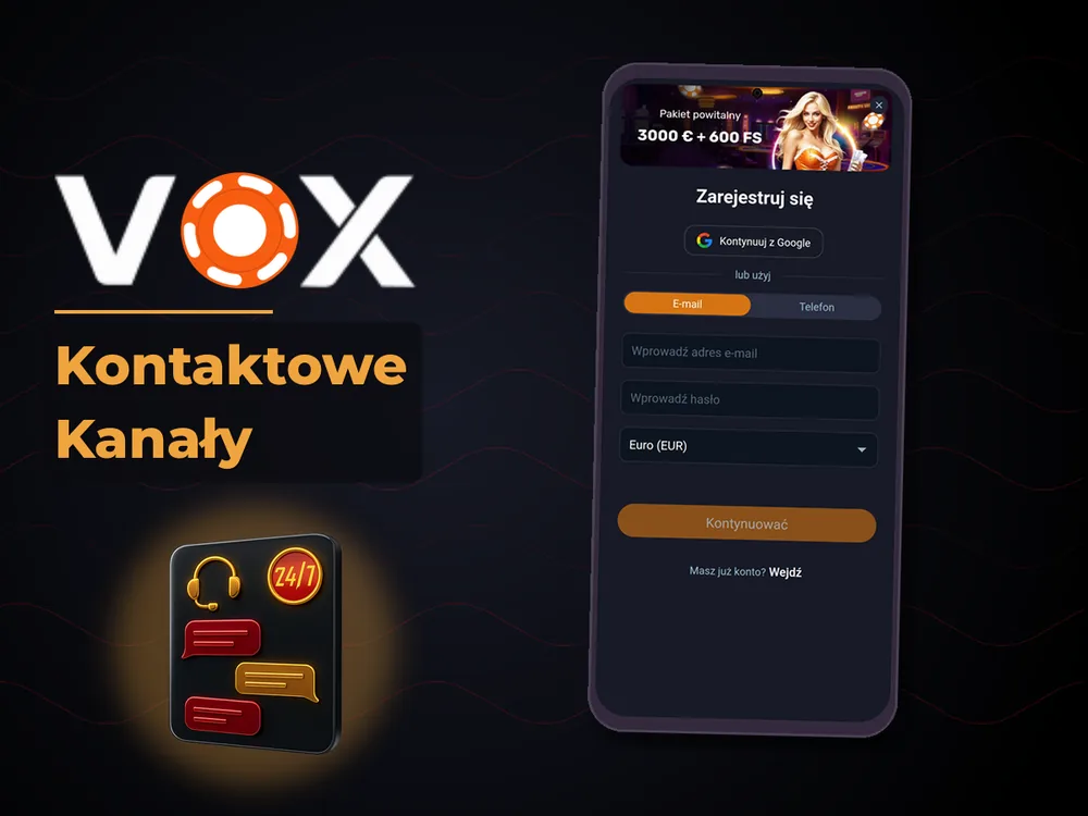 vox casino - Kontaktowe Kanały